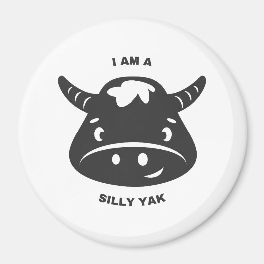 "Ich bin ein Alberner Yak" Funny Puns Kitchenmagne Magnet (Vorne)