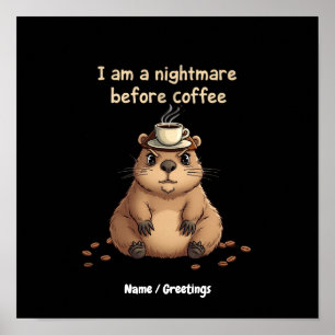 Ich bin ein Albtraum vor dem Kaffee, Liebesmotto Poster
