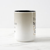 Ich bin ein Albtraum vor Kaffee Zweifarbige Tasse (Mittel)