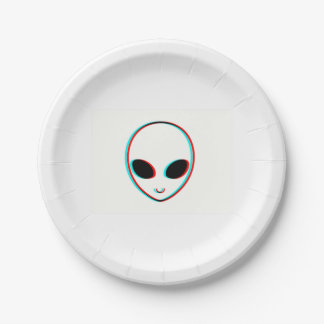 Ich bin ein alien. Aliennahrungsmittelpapierplatte Pappteller