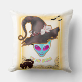 : "ICH BIN EIN ALIEN" Halloween-Wurfkissen Kissen