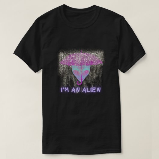 "ICH BIN EIN ALIEN" T-Shirt - Unter dem Regen (Design vorne)