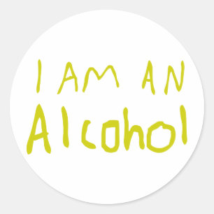 Ich bin ein Alkohol Runder Aufkleber