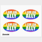 Ich bin ein alleiniger Oval-Sticker Ovaler Aufkleber (Blatt)