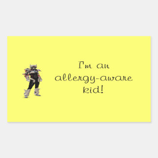 Ich bin ein allergisch bewusstes Kind! Rechteckiger Aufkleber