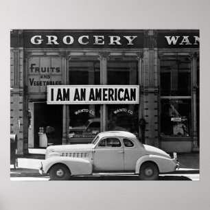 Ich bin ein Amerikaner, 1942. Vintage-Foto Poster