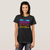 Ich bin ein Andy mit gutem Haar T-Shirt (Vorne ganz)