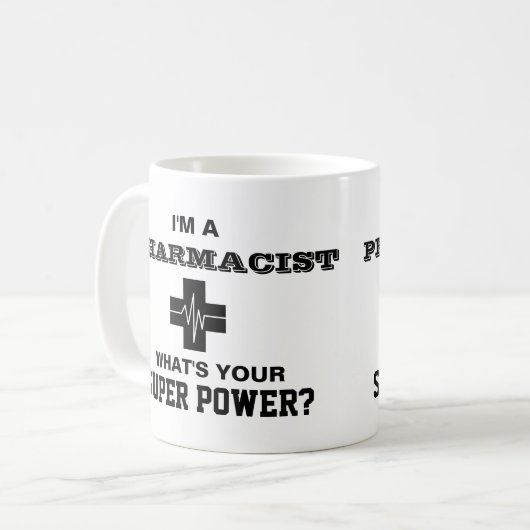 Ich bin ein Apotheker, was Ihr SuperPower ist Kaffeetasse (Vorderseite Links)