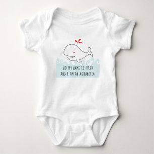 ICH BIN EIN AQUAHOLIC WALE Baby Jersey Bodysuit Baby Strampler