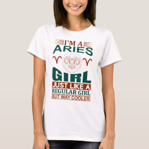 Ich bin ein Aries Girl Cool Zodiac Sign T-Shirt