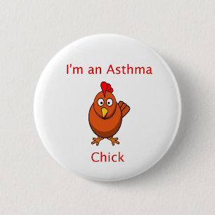 Ich bin ein Asthma-Küken-Button Button
