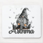Ich bin ein Asthma Warrior Gray Awareness Ribbon Mousepad (Vorne)