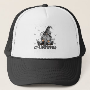 Ich bin ein Asthma Warrior Gray Awareness Ribbon Truckerkappe