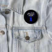 Ich bin ein Ataxia Warrior Blue Ribbon Awareness T Button (Beispiel)