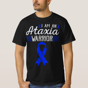 Ich bin ein Ataxia Warrior Blue Ribbon Awareness T T-Shirt