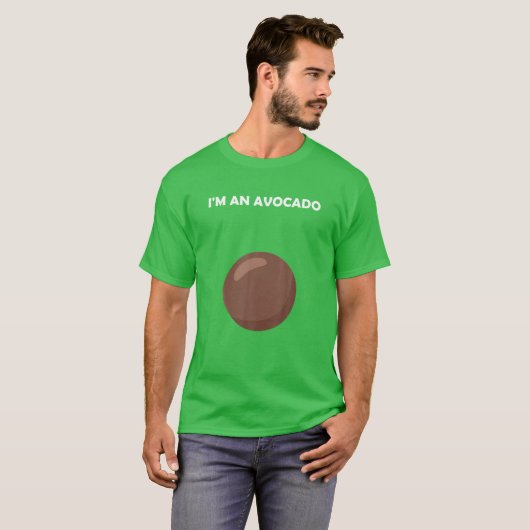 Ich bin ein Avocado Halloween-Kostüm Funny Avocado T-Shirt (Vorne ganz)