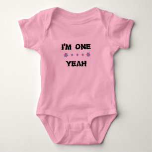 Ich bin ein Baby-Mädchen-Body Pink Baby Strampler
