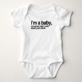 Ich bin ein Baby, natürlich interessiert mich dein Baby Strampler (Vorderseite)