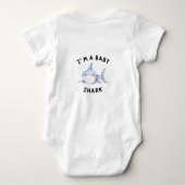 Ich bin ein Baby Shark Bodysuit | Niedliches Hallo Baby Strampler (Rückseite)