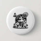 Ich bin ein Badminton Player Racket Shuttle Button (Vorderseite)