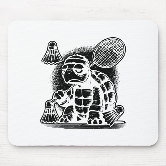 Ich bin ein Badminton Player Racket Shuttle Mousepad (Vorne)