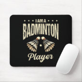 Ich bin ein Badminton Player Racket Shuttle Mousepad (Mit Mouse)