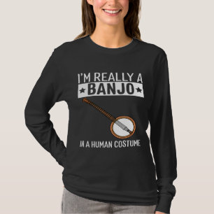 Ich bin ein Banjo in menschlicher Kostümmusik T-Shirt