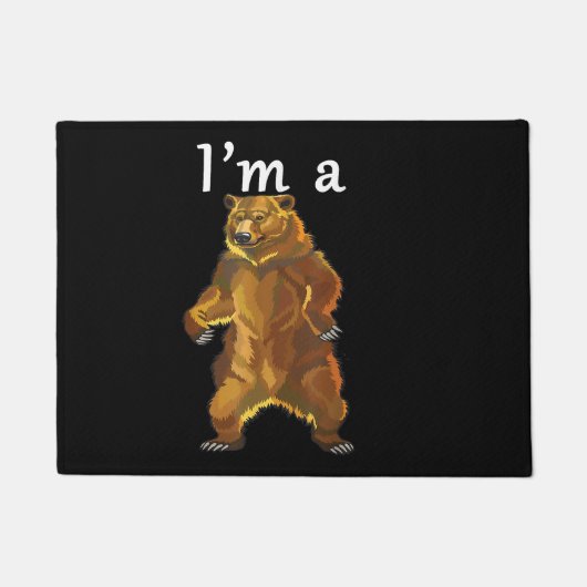 Ich bin ein Bärengrizzly und ein brauner Bär Fußmatte (Vorderseite)