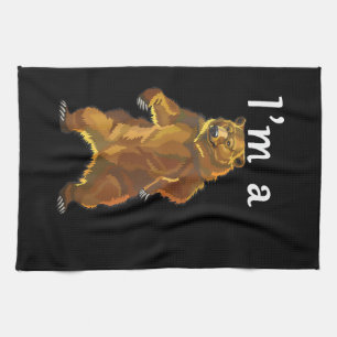 Ich bin ein Bärengrizzly und ein brauner Bär Geschirrtuch