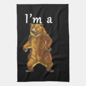 Ich bin ein Bärengrizzly und ein brauner Bär Geschirrtuch (Vertikal)
