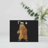 Ich bin ein Bärengrizzly und ein brauner Bär Postkarte (Stehend Vorderseite)