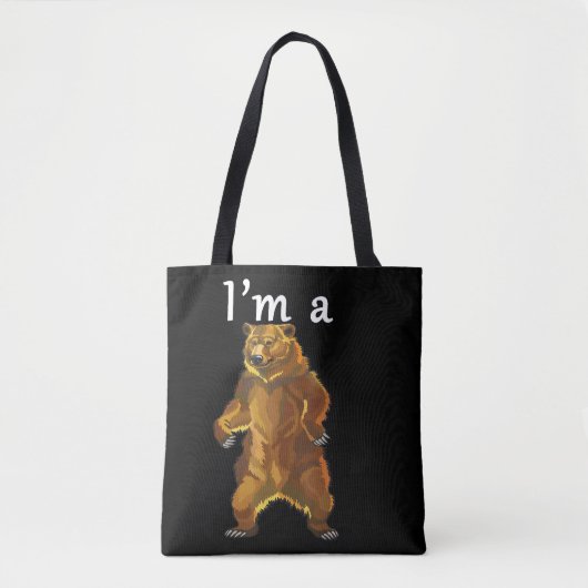 Ich bin ein Bärengrizzly und ein brauner Bär Tasche (Vorderseite)