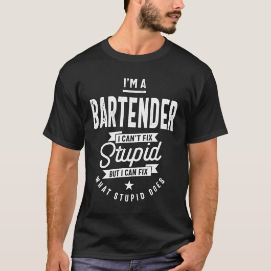 Ich bin ein Barkeeper-Jobtitel-Geschenk T-Shirt (Vorderseite)