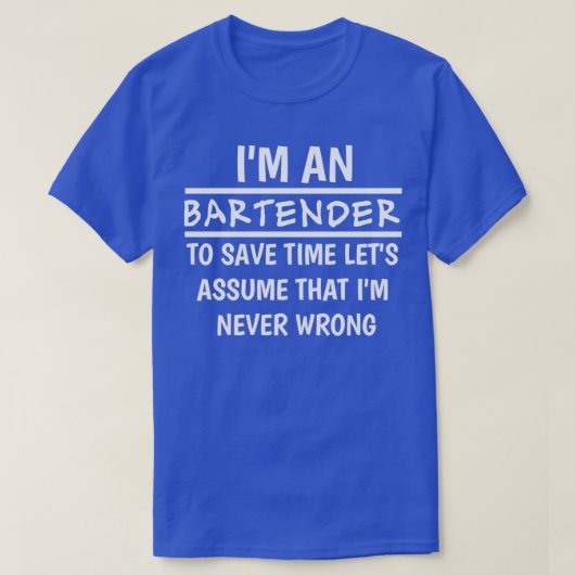 Ich bin ein Barkeeper T-Shirt (Design vorne)