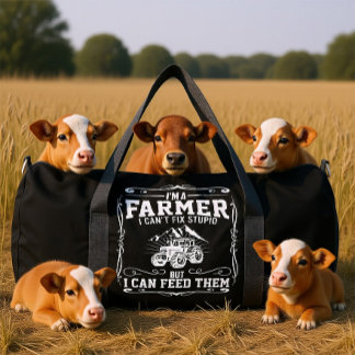 ICH BIN EIN BAUER, ICH KANN NICHT DUMMHEIT REPARIE DUFFLE BAG