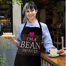 Ich bin ein Bean-Devotee, Kaffeepapierin, Schürze