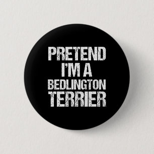 Ich bin ein Bedlington Terrier Funny Halloween Hun Button