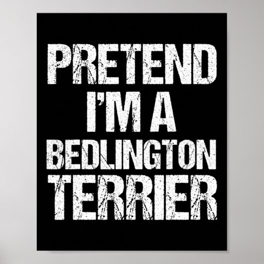 Ich bin ein Bedlington Terrier Funny Halloween Hun Poster (Vorne)