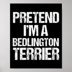 Ich bin ein Bedlington Terrier Lustiges Halloween- Poster