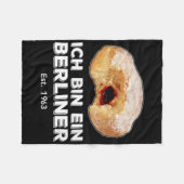Ich bin Ein Berliner Rede Jelly Donut Wall Cold Fleecedecke (Vorderseite (Horizontal))
