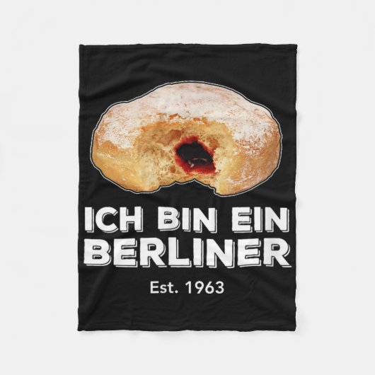 Ich bin Ein Berliner Rede Jelly Donut Wall Cold Fleecedecke (Vorderseite)