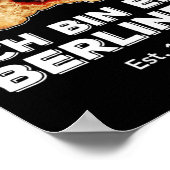 Ich bin Ein Berliner Rede Jelly Donut Wall Cold Poster (Ecke)