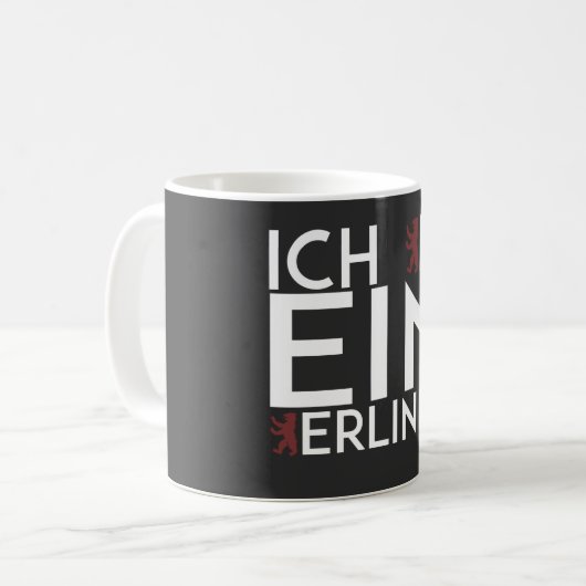 Ich bin ein Berliner:Tasse Kaffeetasse (Vorderseite Links)