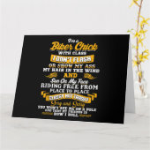 Ich bin ein Biker Chick Geschenk für Motorradliebh Karte (Gelbe Blume)