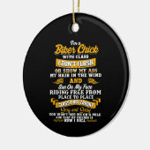 Ich bin ein Biker Chick Geschenk für Motorradliebh Keramik Ornament (Links)