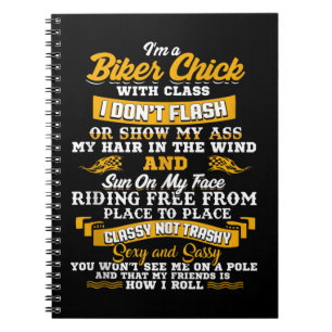 Ich bin ein Biker Chick Geschenk für Motorradliebh Notizblock