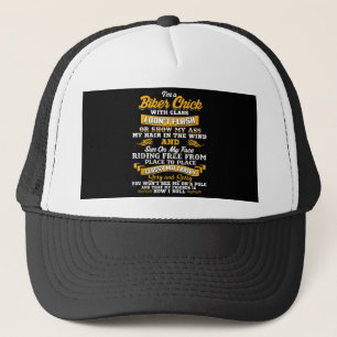 Ich bin ein Biker Chick Geschenk für Motorradliebh Truckerkappe
