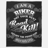 ICH BIN EIN BIKER FLEECEDECKE (Vorderseite)