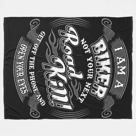 ICH BIN EIN BIKER FLEECEDECKE (Vorderseite (Horizontal))