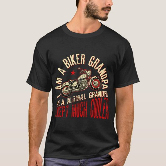 Ich bin ein Biker GrandPa drucken Funny Geschenk f T-Shirt (Vorderseite)